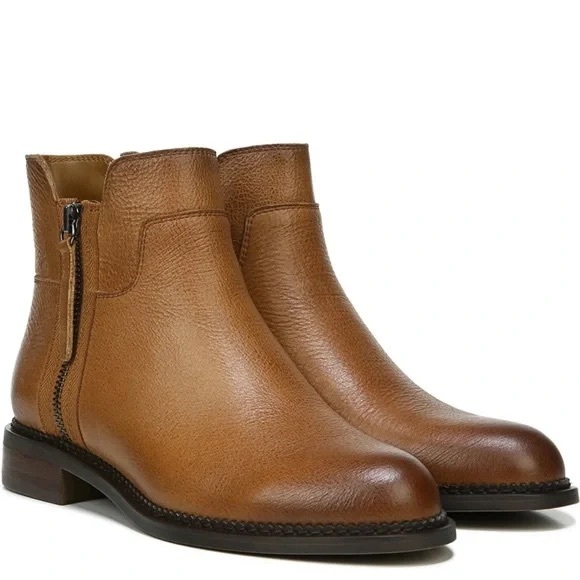 Franco Sarto Tan Leather Halford Booties Sz. 9 - Picture 2 of 8